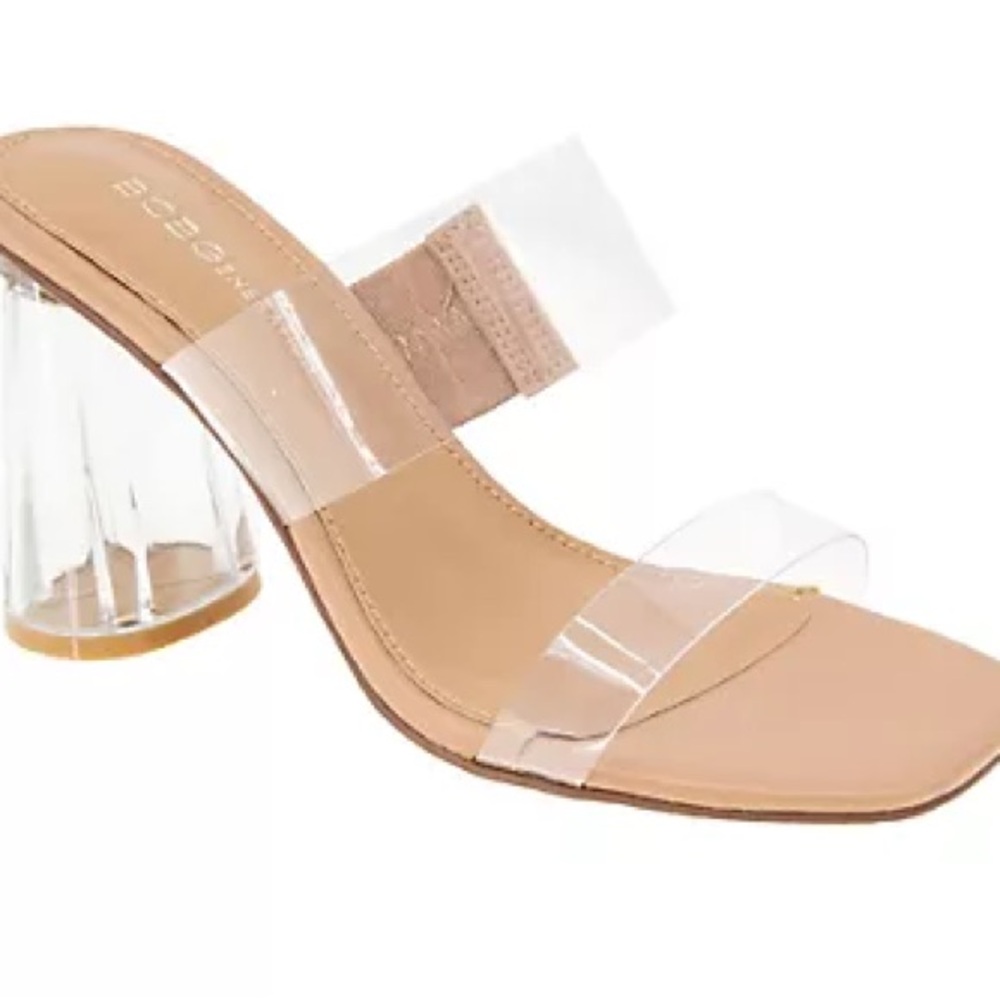 BCBGeneration Parisa Double Band Lucite Heel Sz 8.5